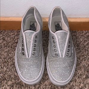 Sliver Glittery Vans